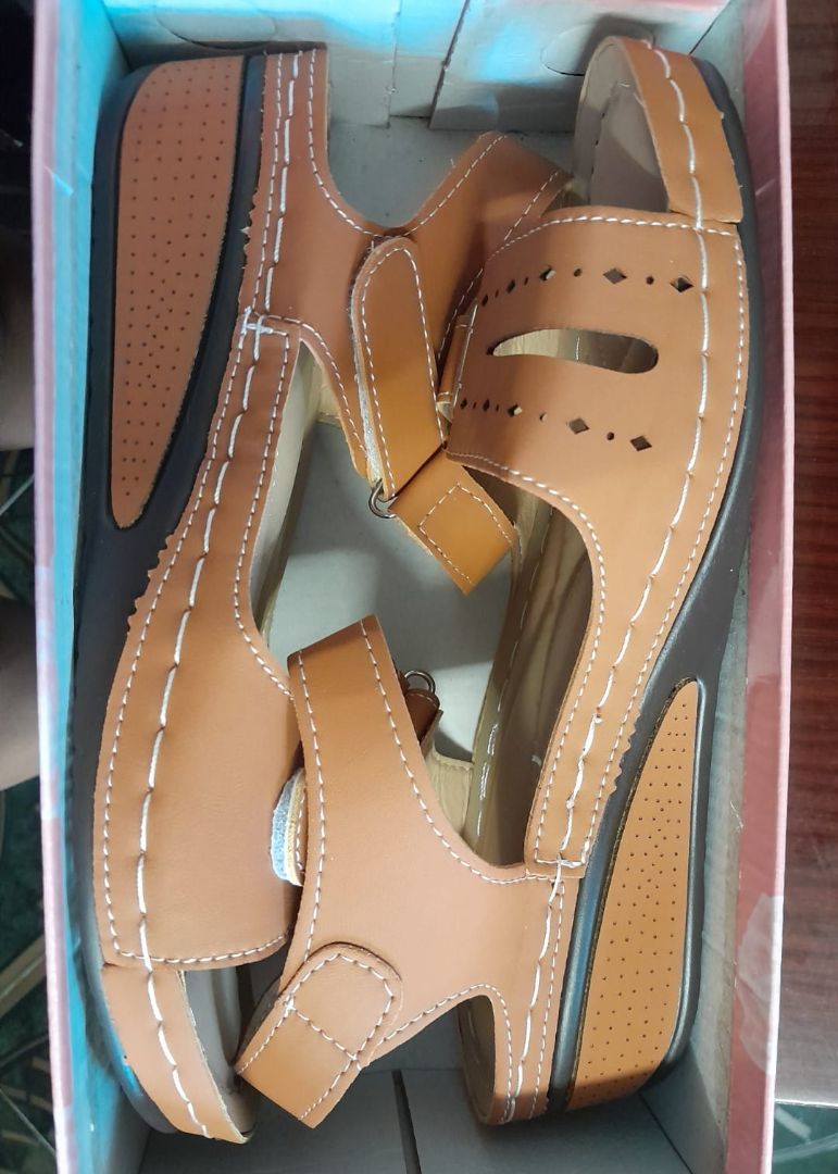 Women's Brown Wedge Sandals thumbnail 2