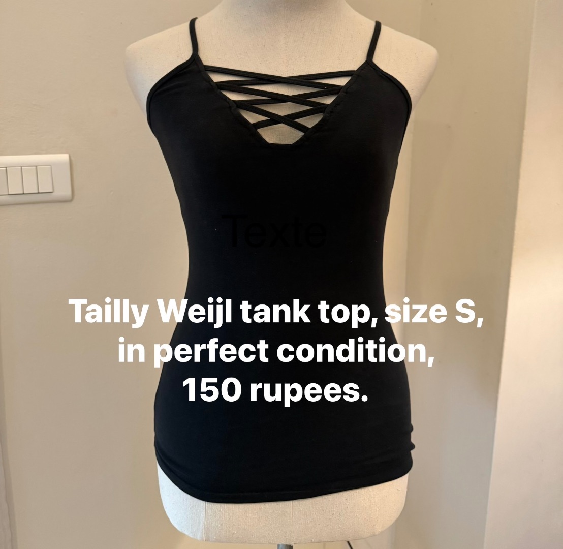 Tally Weijl Black Tank Top Size S - Image 1 of 1