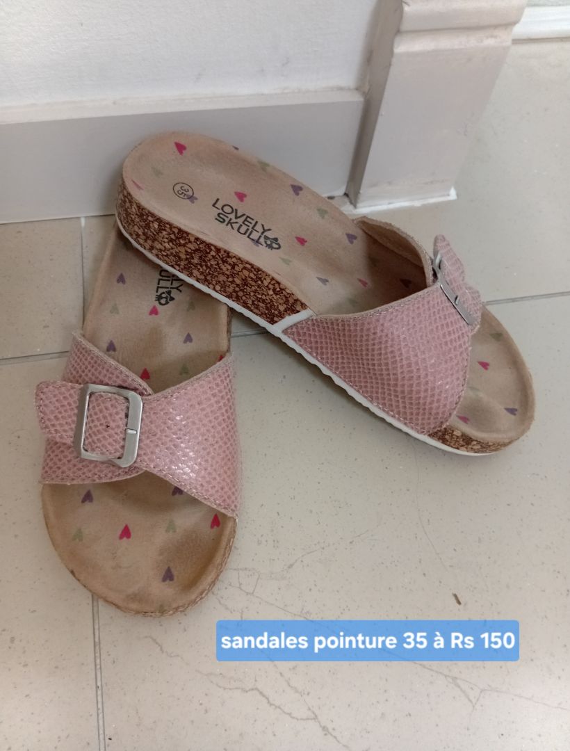 Lovely Skull Pink Sandals Size 35