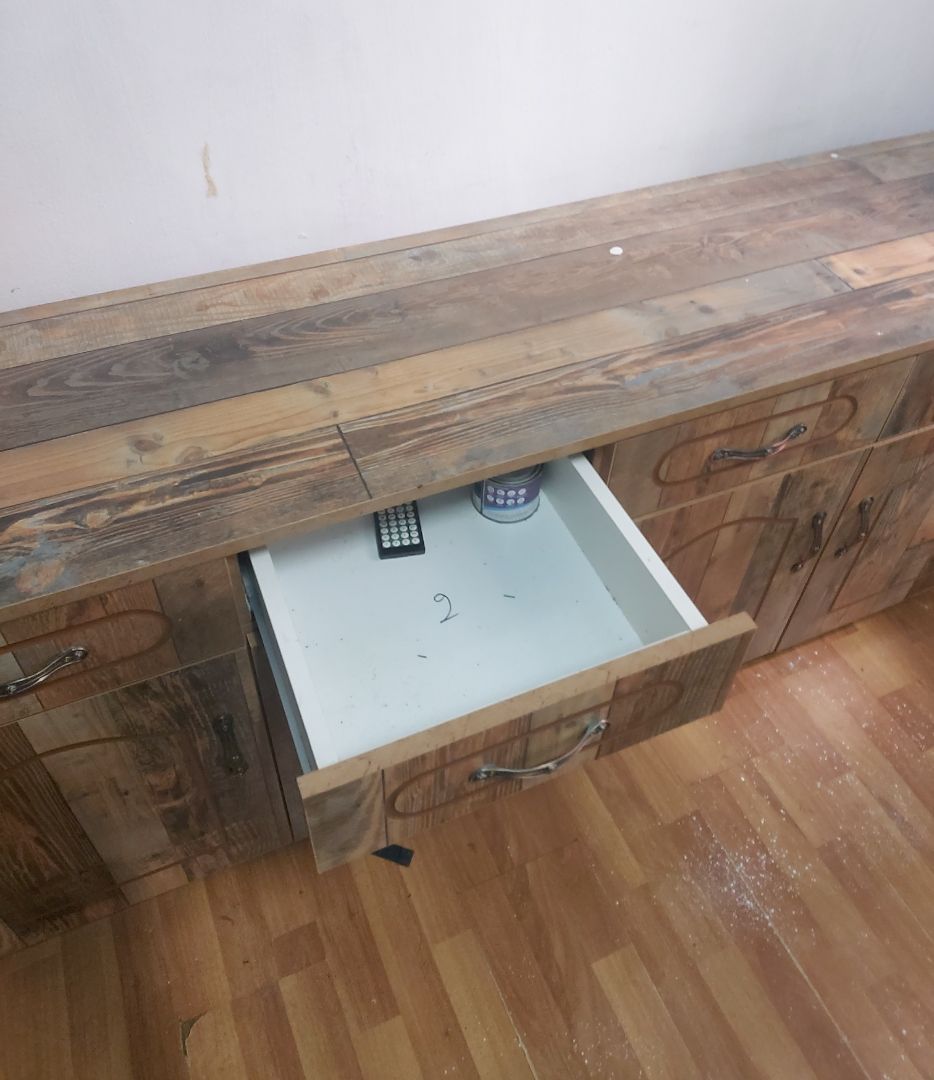 Rustic Wooden Sideboard Cabinet