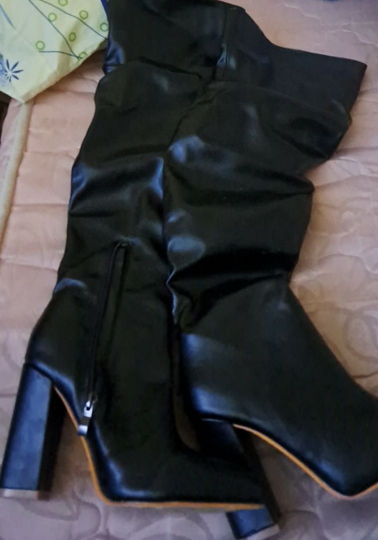 Black High Heel Over-The-Knee Boots thumbnail 3