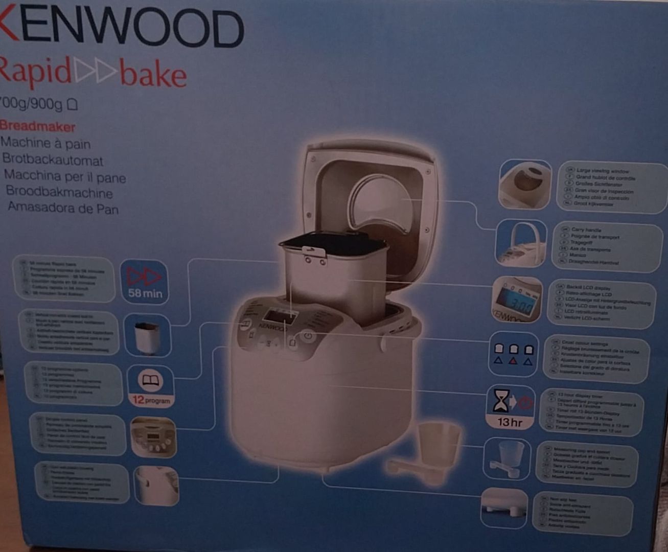 Kenwood Rapid Bake BM210 Breadmaker White thumbnail 2