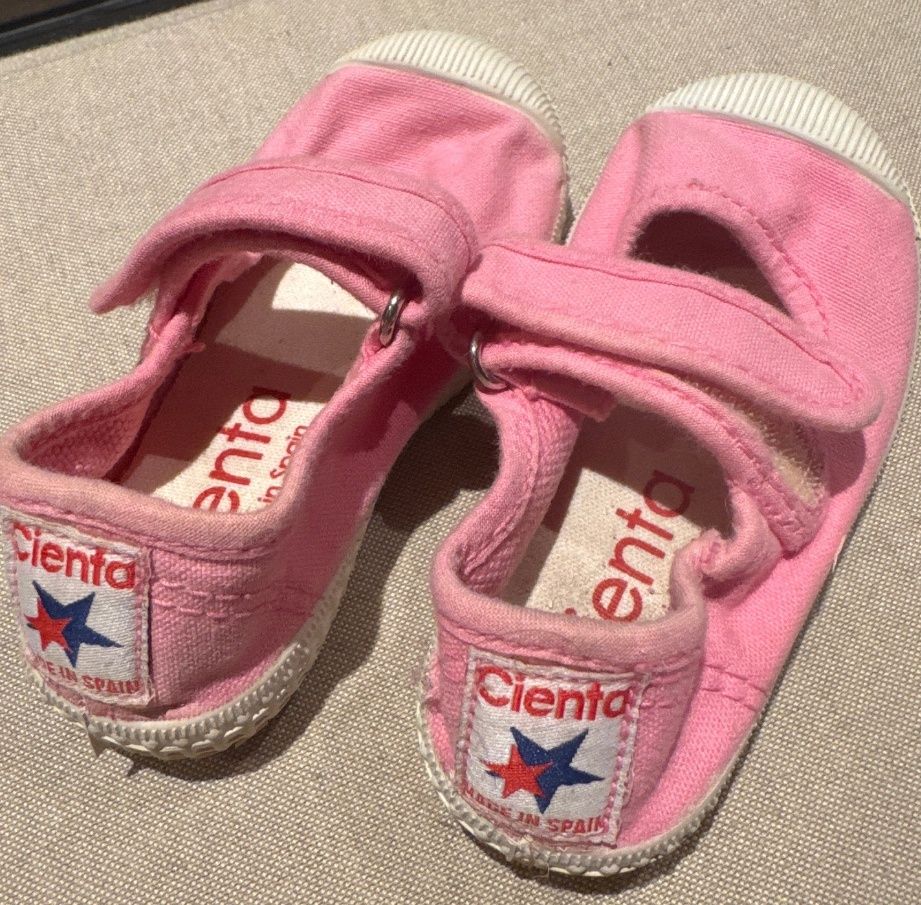 Cienta Pink Canvas Shoes Size 21 - Image 1 of 3