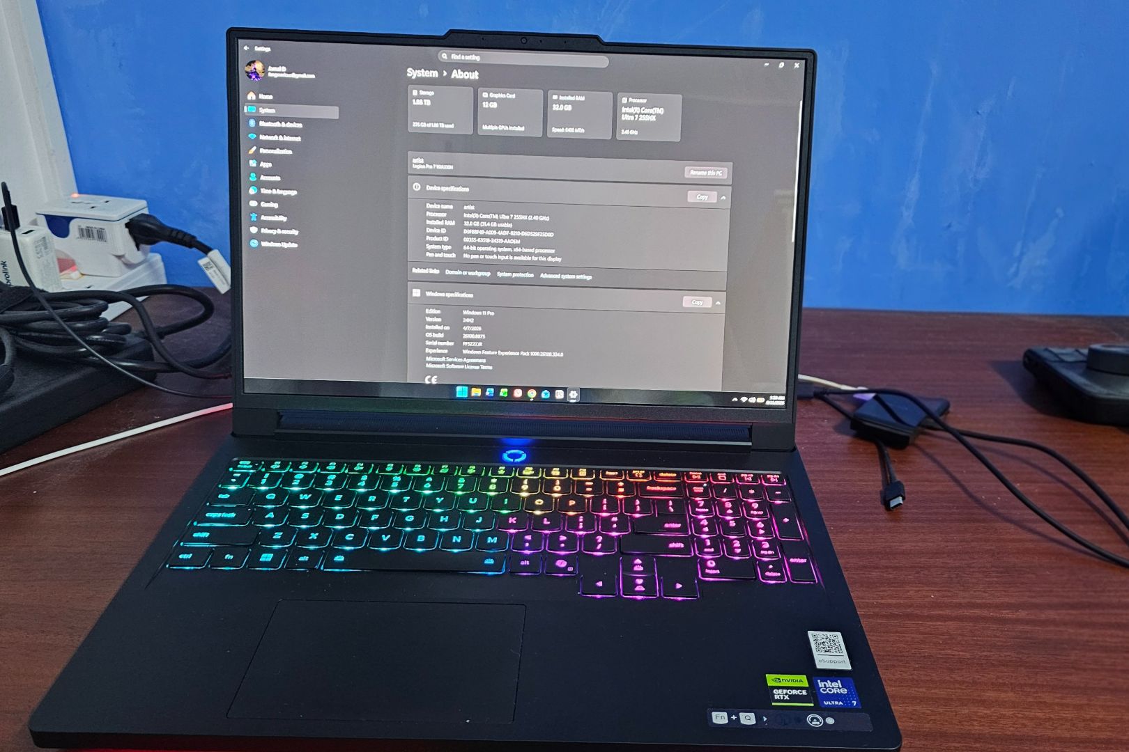 Lenovo Legion Pro 7i for sale thumbnail 3